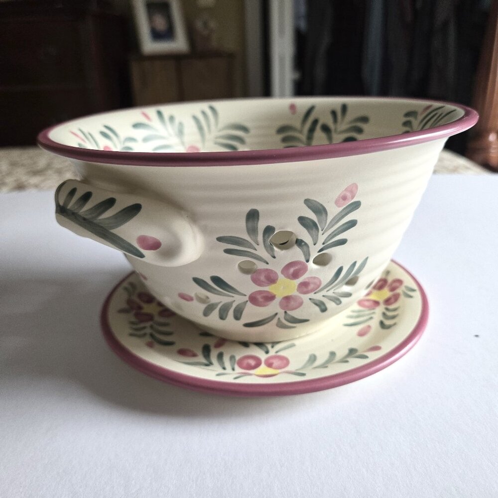 Debco Colander w/matching Plate